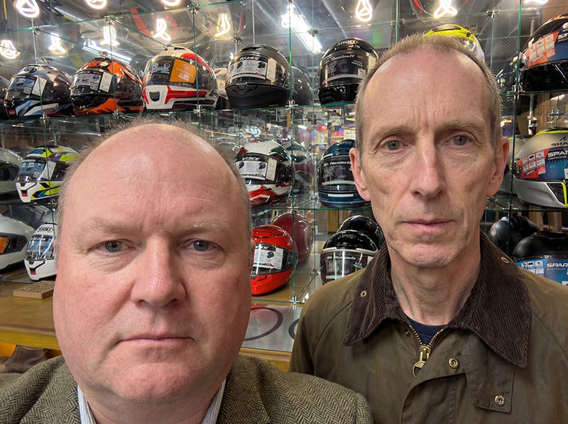 Two guys with two different head shapes